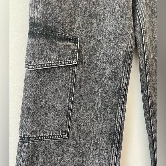 GANNI Angi Straight Fit High Rise Jean Organic Cotton Black Washed Size 29 Denim - Picture 2 of 9